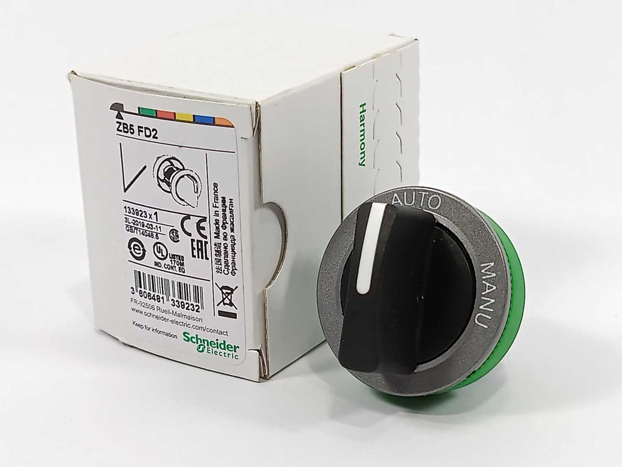 Schneider Electric ZB5FD2 Flush mounted selector switch head, Harmony XB5