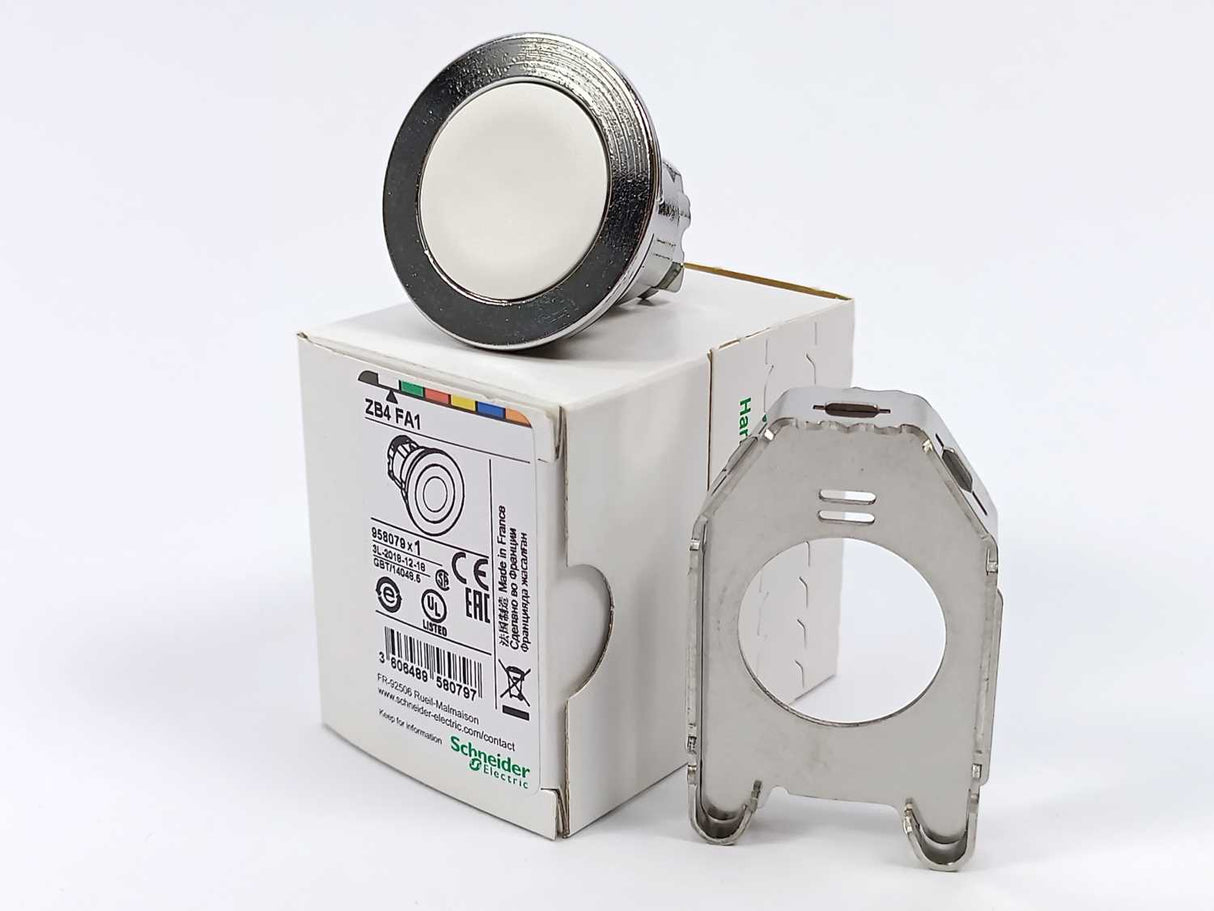 Schneider Electric ZB4FA1 ZB4 Series White Momentary Push Button Head