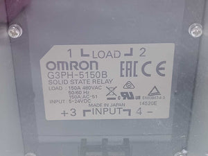 OMRON G3PH-5150B SOLID STATE RELAY 150A 480VAC 50/60 Hz INPUT: 5-24VDC