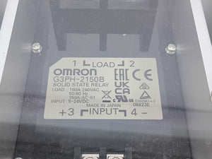 OMRON G3PH-5120B SOLID STATE RELAY 150A 480VAC 50/60 Hz INPUT: 5-24VDC