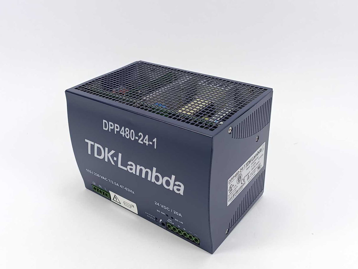 TDK-Lambda DPP480-24-1 DIN Rail Mount Power Supply 24V 20A