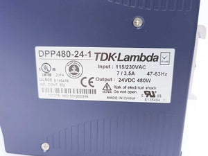 TDK-Lambda DPP480-24-1 DIN Rail Mount Power Supply 24V 20A