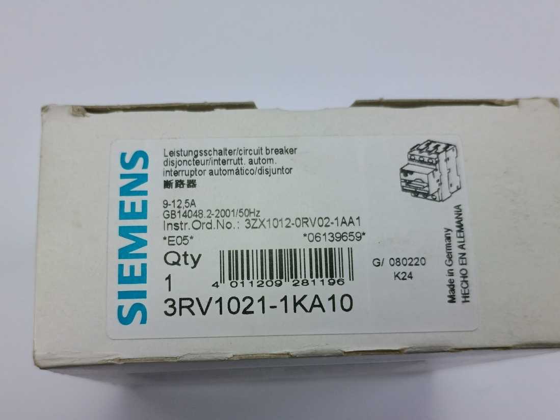 Siemens 3RV1021-1KA10 SIRIUS Circuit Breaker