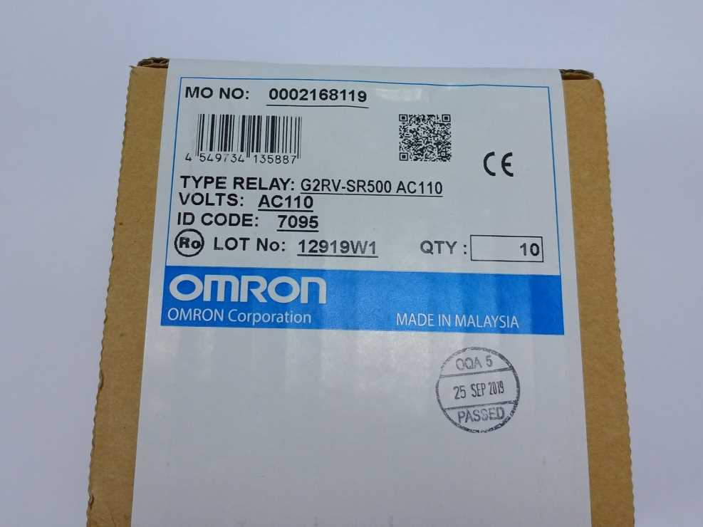 OMRON G2RV-SR500 AC110 0002168119 Slim I/O General Purpose Relay 10 Pcs