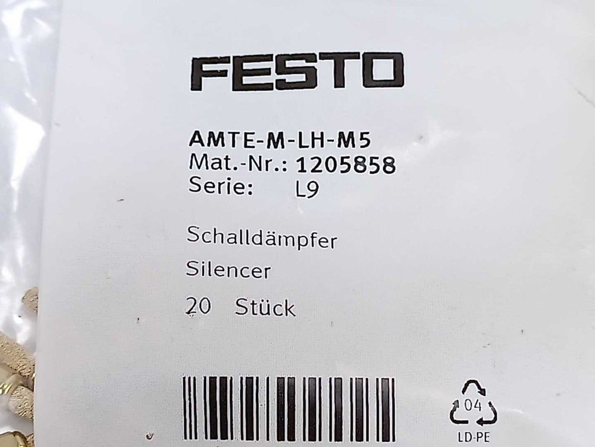 Festo 1205858 AMTE-M-LH-M5 Silencer 20 Pcs.