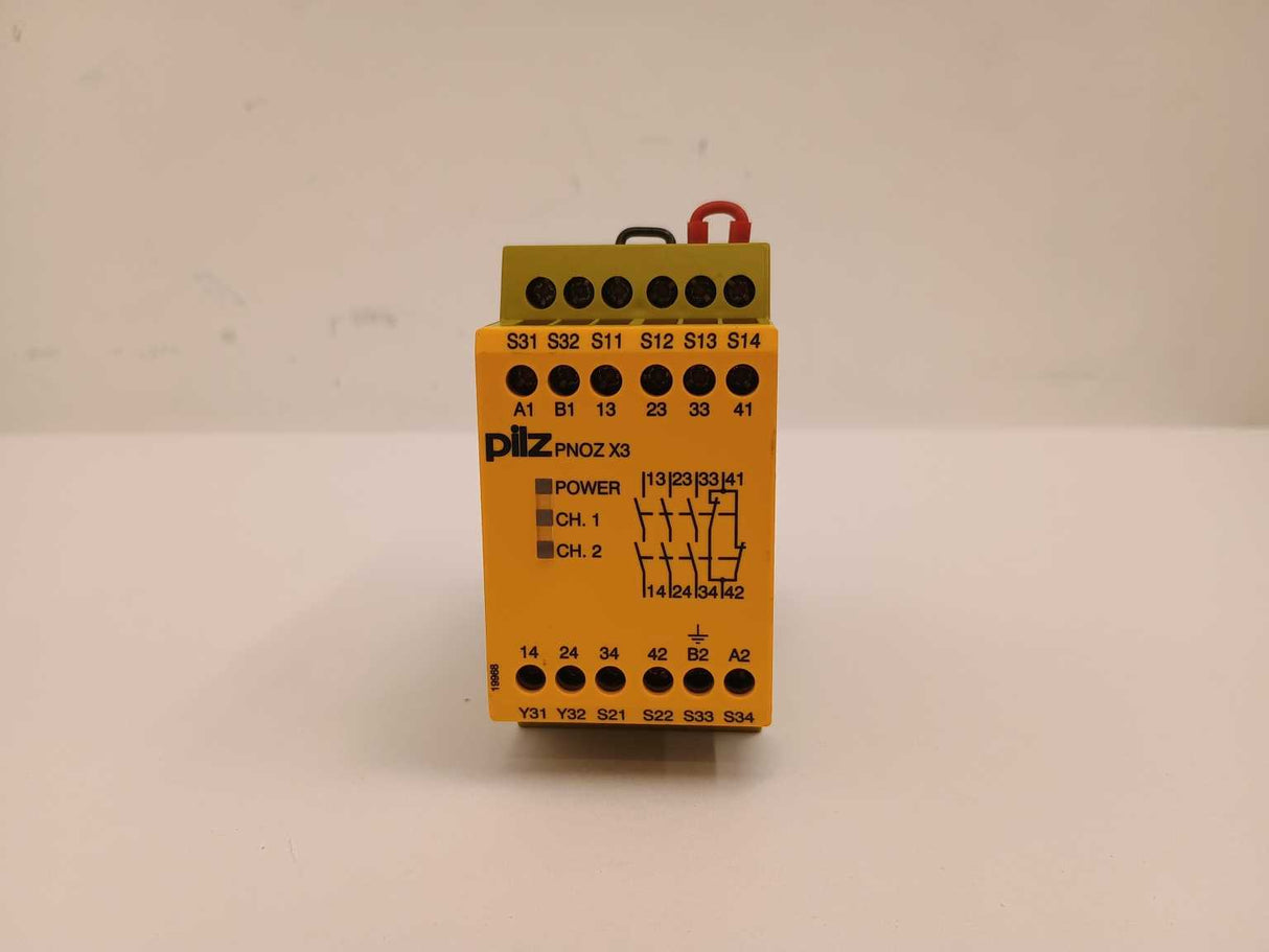 Pilz PNOZ X3 Safety relay 230VAC 24VDC 3n/o 1n/c 1so