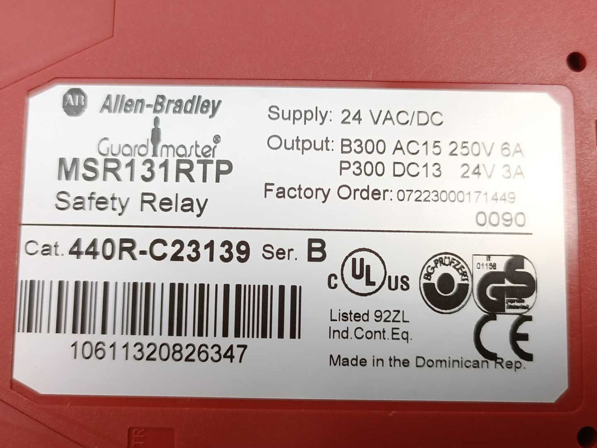 AB 440R-C23139 Ser. B MSR131RTP Safety Relay