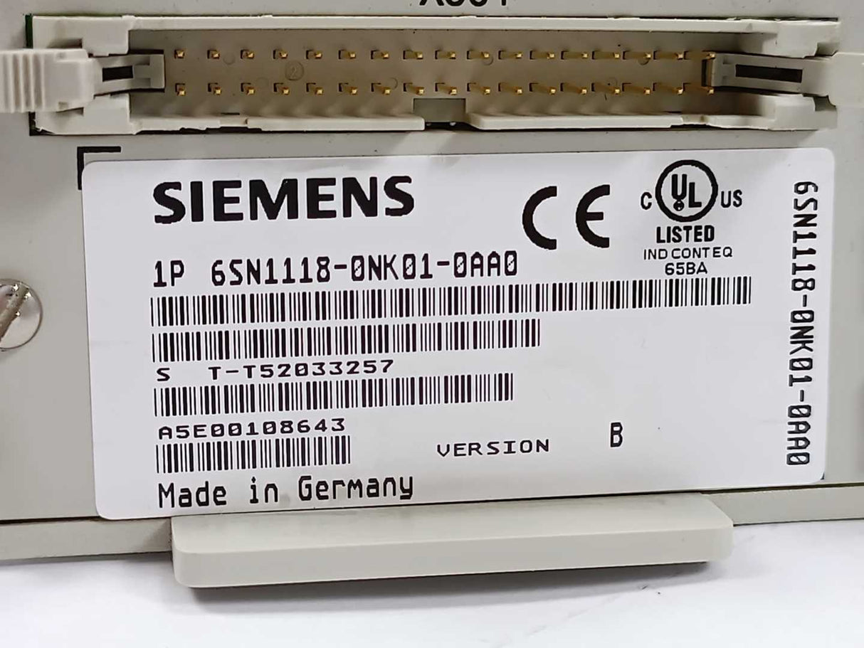 Siemens 6SN1118-0NK01-0AA0 SIMODRIVE 611 U HR 2-axis Control Unit