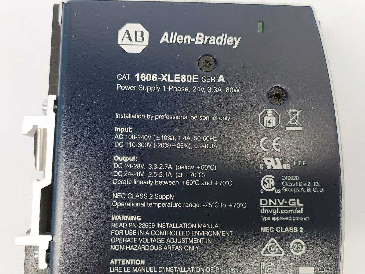 AB 1606-XLE80E Ser. A 24-28V 3.3A Power Supply