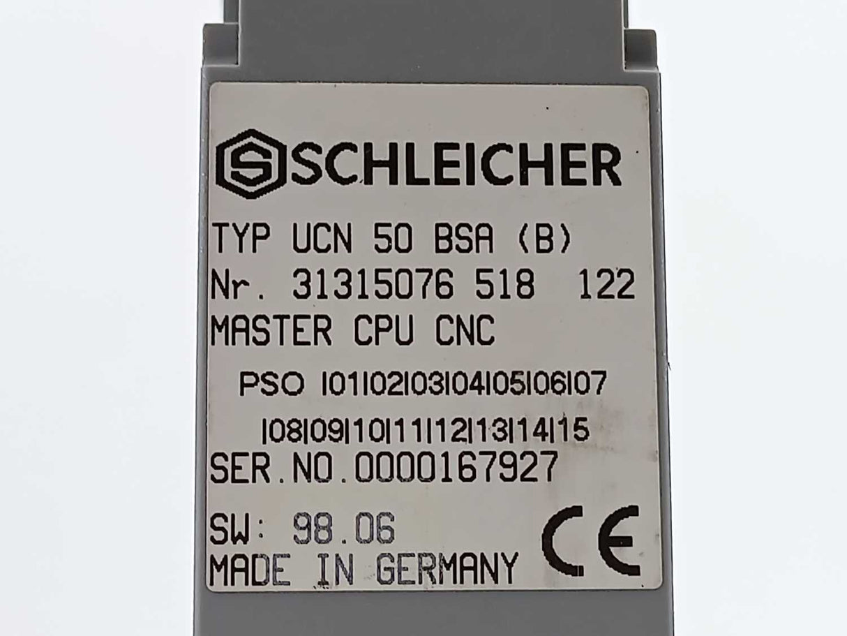 Schleicher UCN 50 BSA 31315076 518 122 MASTER CPU CNC