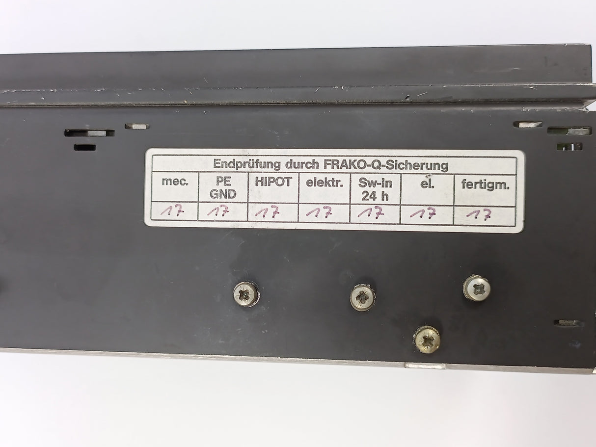 FRAKO 77-551-0 POWER SUPPLY