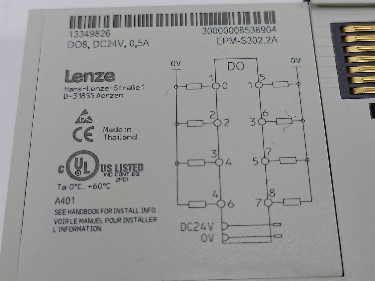 LENZE EPM-S302.2A 13349826, DO, DC24V, 0,5A