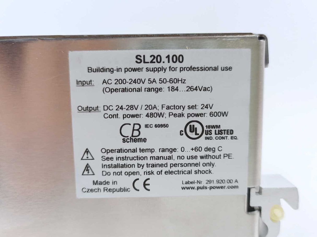 Puls SL20.100 24V, 20A 480W 1-Phase Power Supply