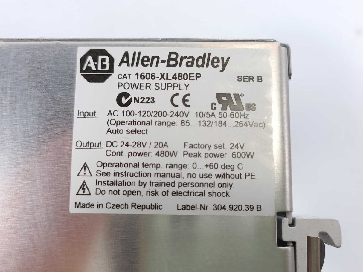 AB 1606-XL480EP Ser. B XL 480W Power Supply 24V, 20A