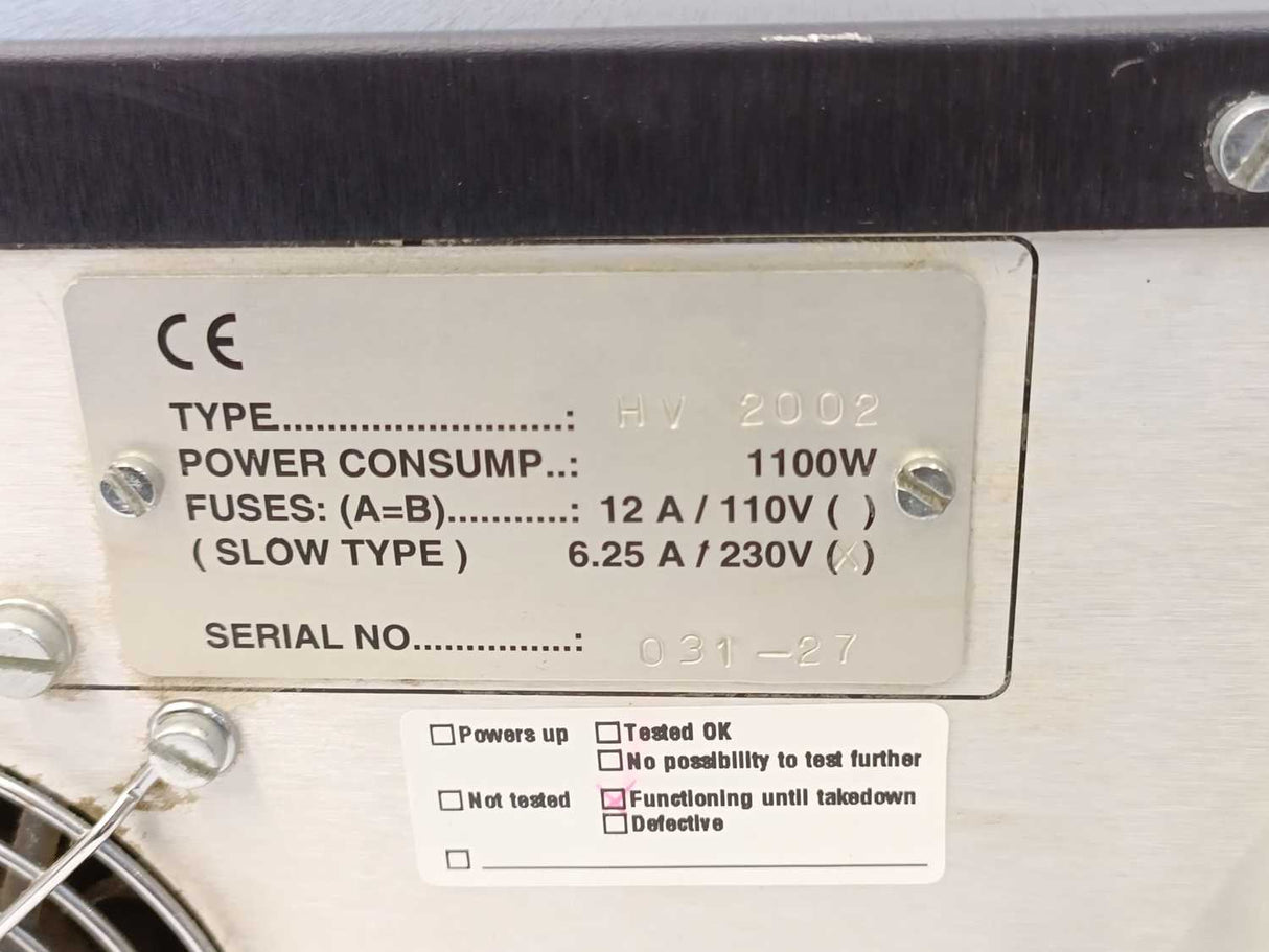 Tantec HV2002 Power Generator  plasma power