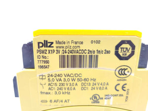 Pilz 777950 PSWZ X1P Safety Relay