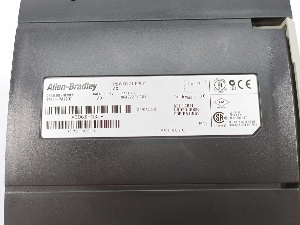 AB 1756-PA72/C Ser. C Power Supply