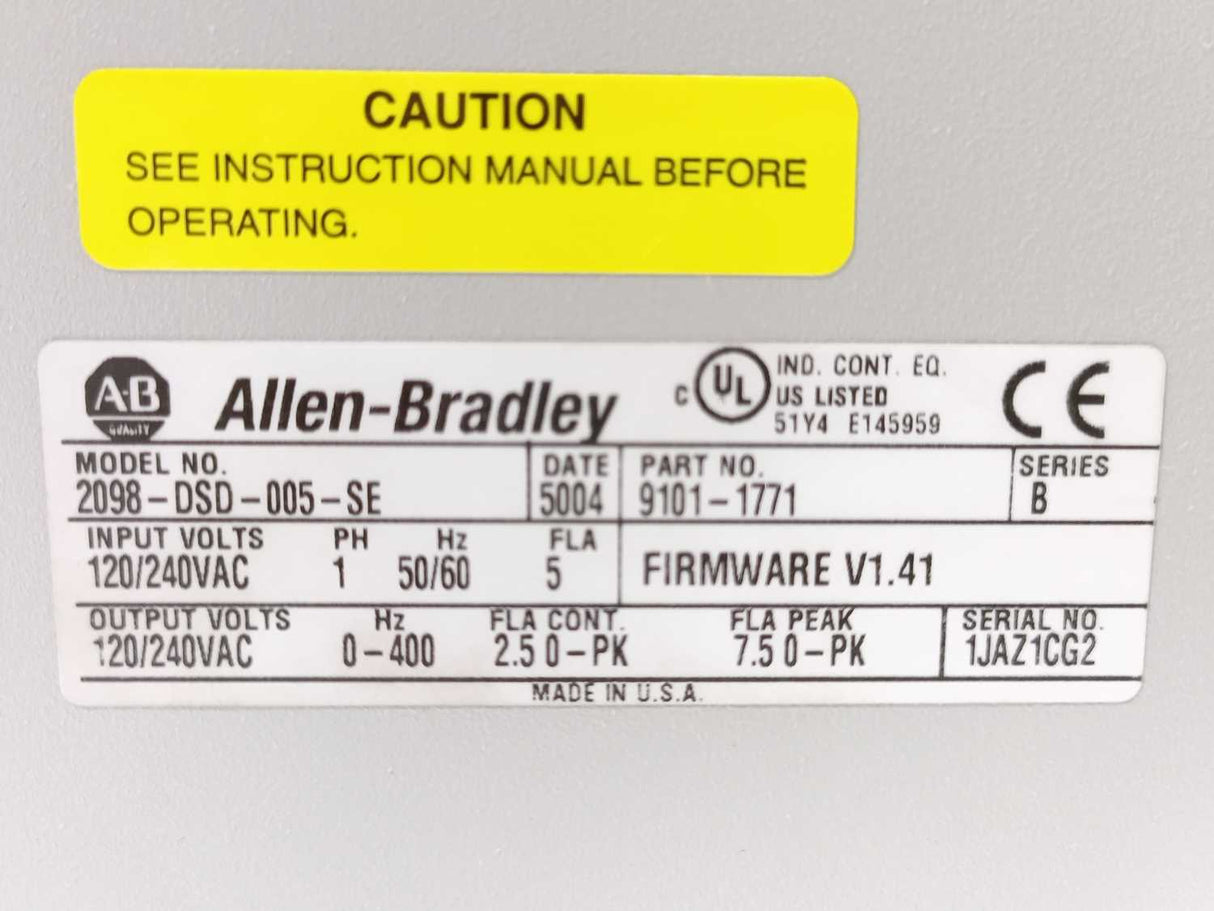 AB 2098-DSD-005-SE Ser. B Ultra 3000 Drive