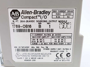 AB 1769-OB16 Ser. B, Rev 1, Sourcing Output Module