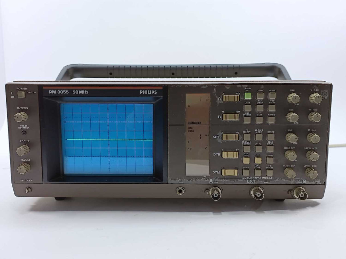 Philips PM 3055/00 PM3055 Oscilloscope 50Mhz Dual Channel