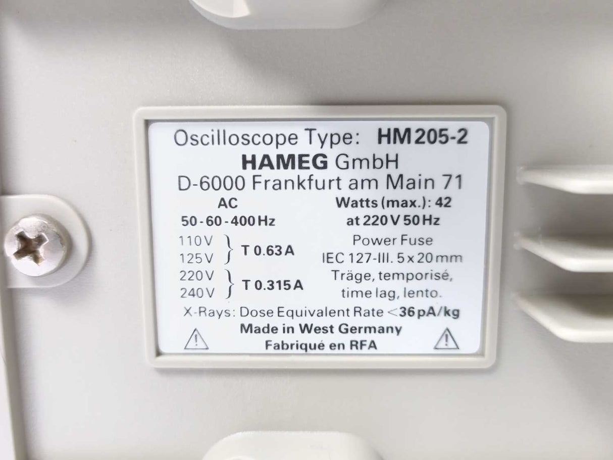 Hameg HM205-2 Oscilloscope