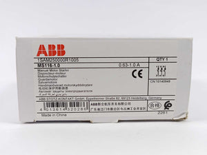 ABB 1SAM250000R1005 MS116-1.0 Manual Motor Starter 0.63 ... 1.0 A