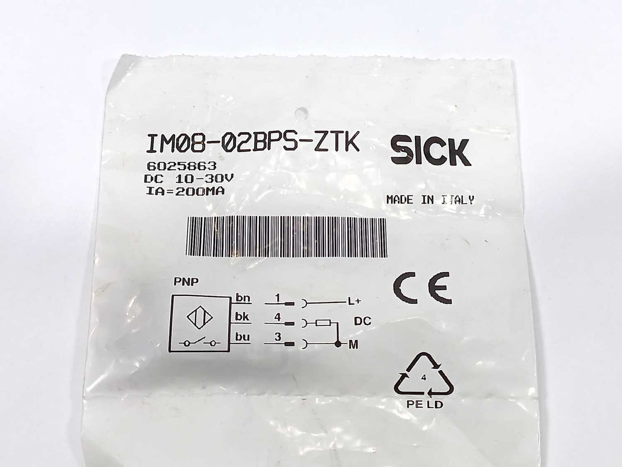 SICK 6025863 IM08-02BPS-ZTK Inductive Sensor