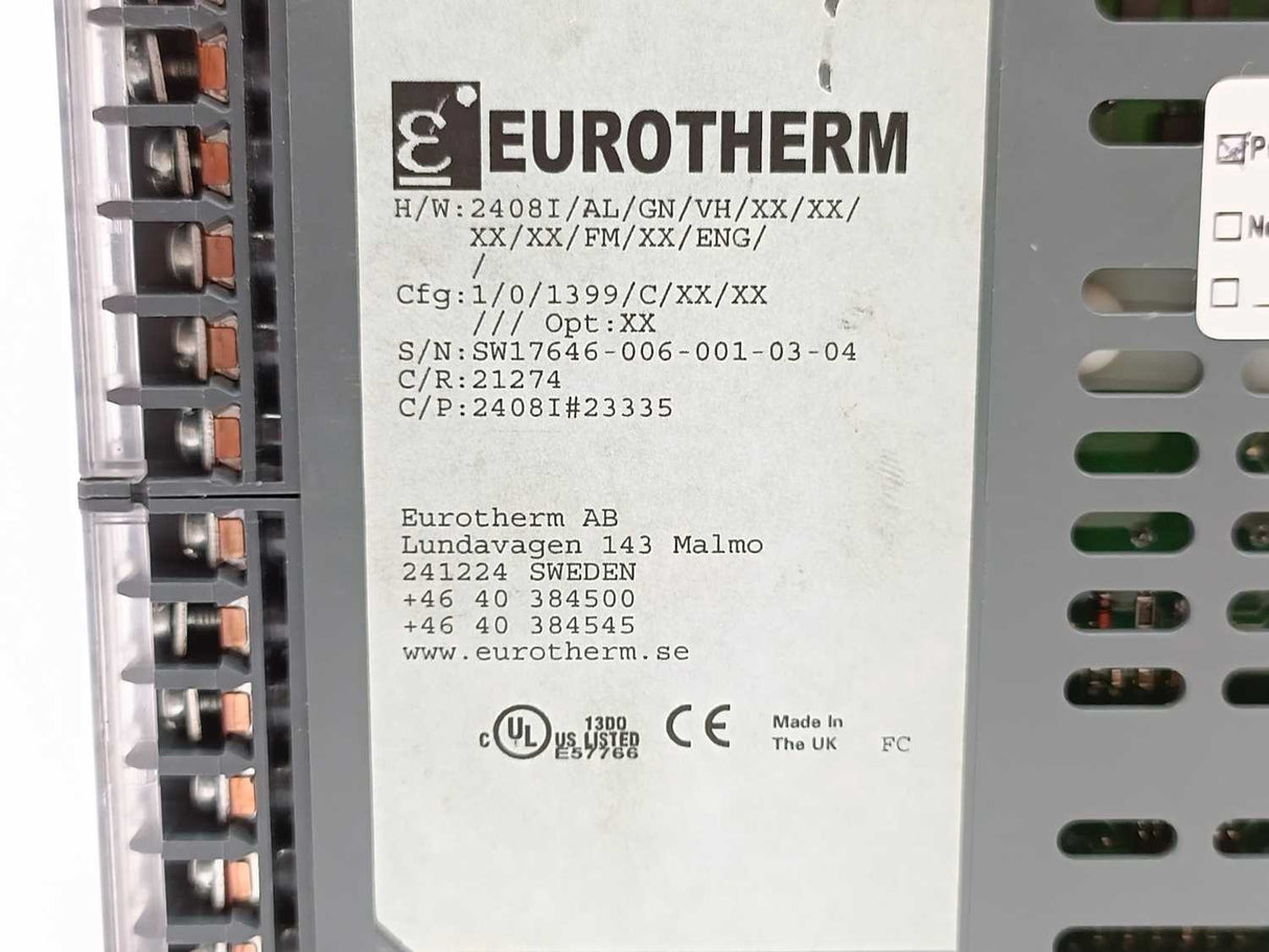 Eurotherm 2408I/AL/GN/VH/XX/XX/XX/XX/FM/XX/ENG// 2408i Indicator Alarm Unit