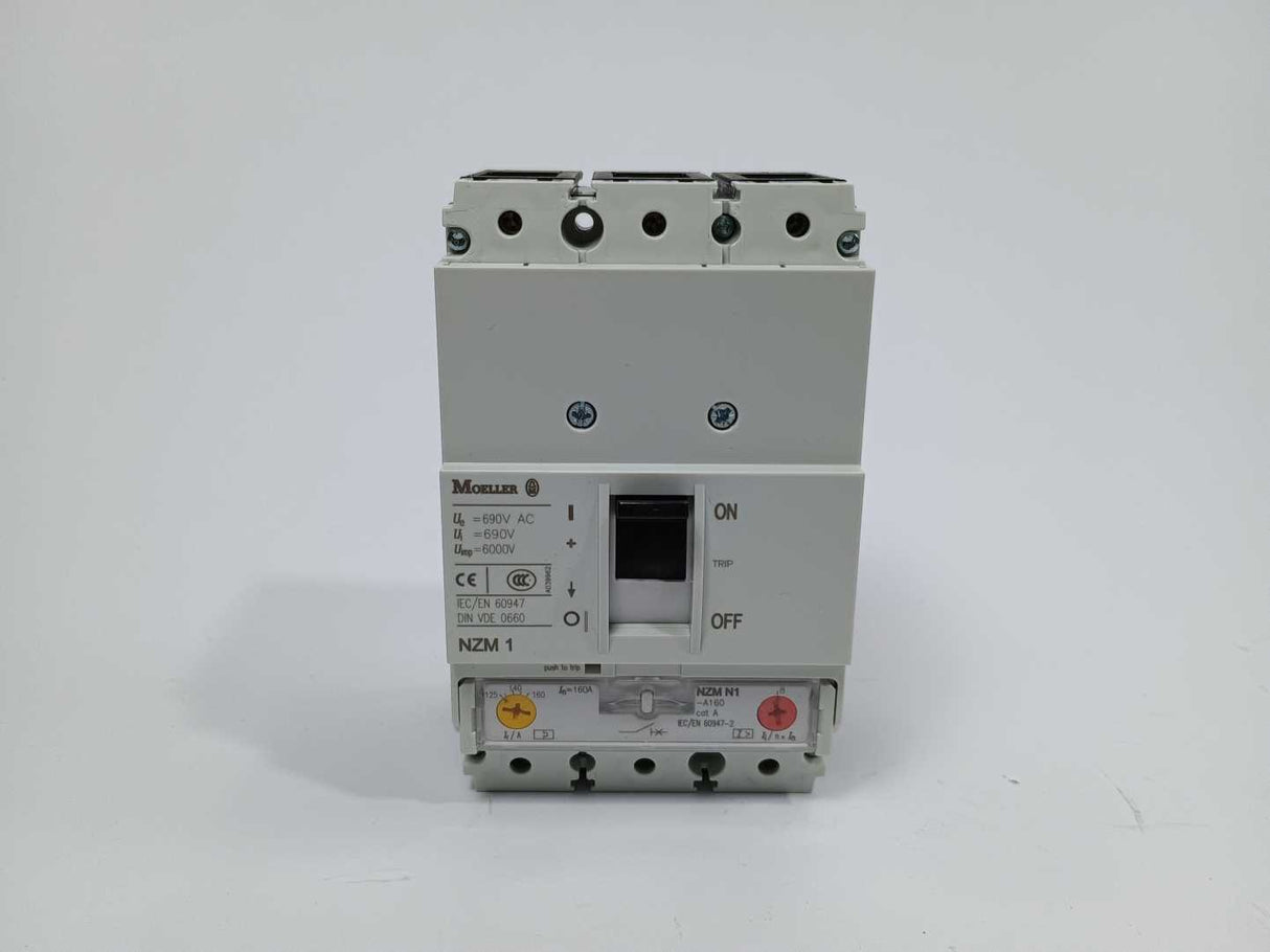 MOELLER NZMN1-A160 Thermal Magnetic Circuit Breaker 3P, 50 kA, 400 V, 160 A