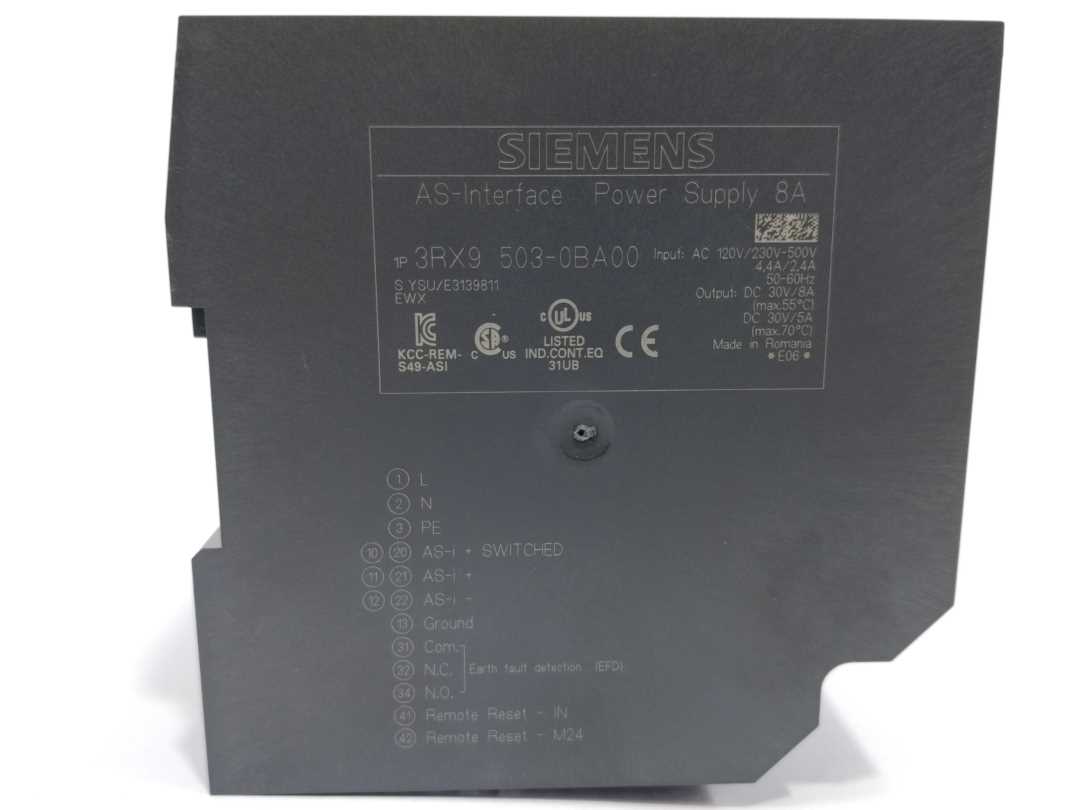 Siemens 3RX9 503-0BA00 AS-i POWER AS-Interface Power Supply 8A