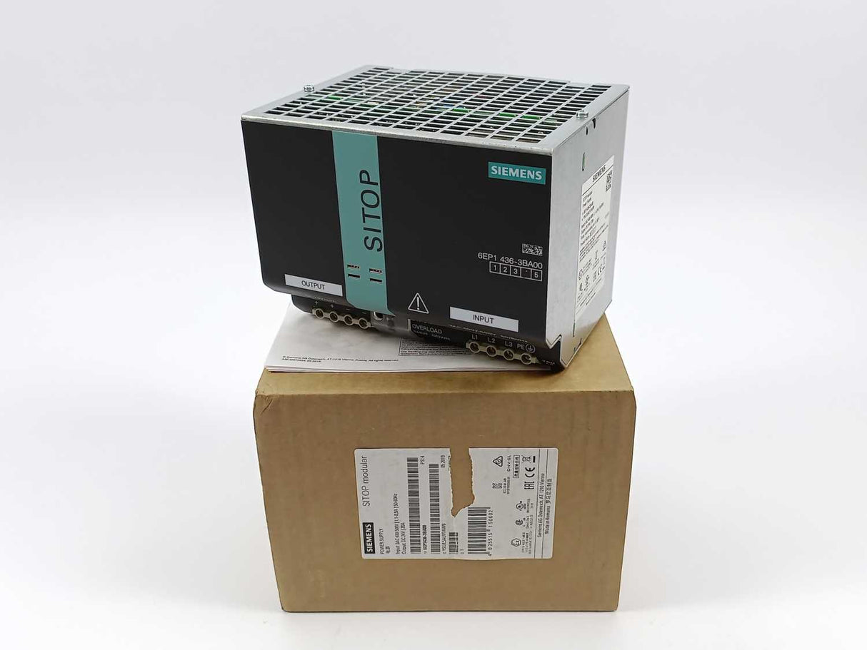 Siemens 6EP1436-3BA00 24VDC 20A stabilized power supply