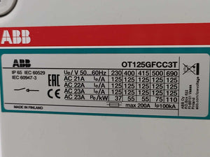 ABB 1SCA148608R1001 OT125GFCC3T Safety switch