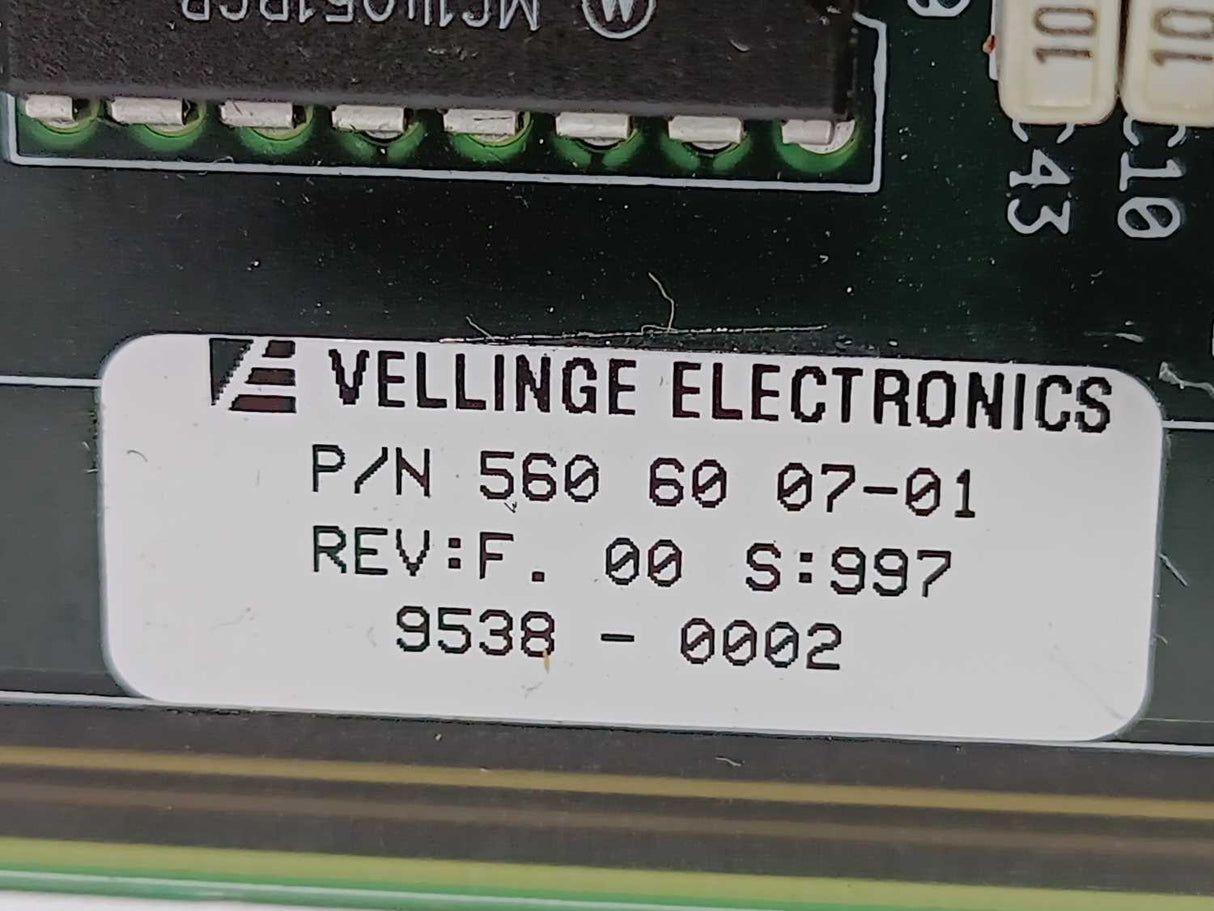 Vellinge Electronics  560 60 07-01 REV:F. 00 S:997