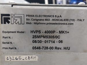 Prima Electronics HVPS-4000P-MK1+ 2SMPM5305/0C 0546-728-00