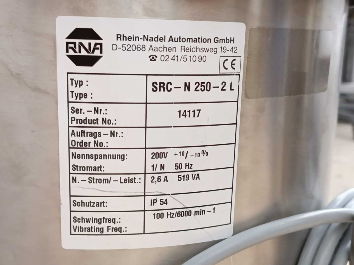 Rhein-Nadel Automation SRC-N250-2L Vibratory bowl feeder ESG1000 control unit