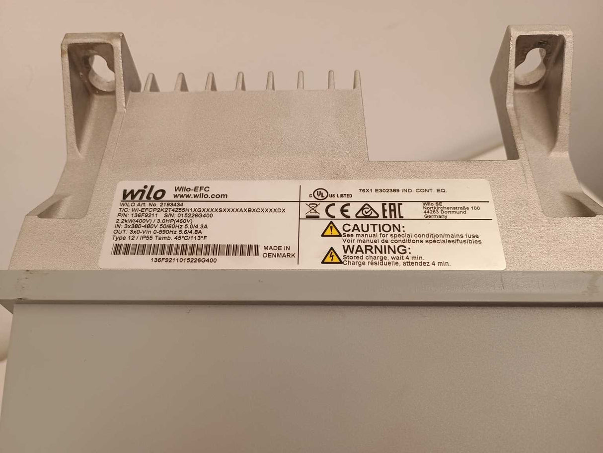 Wilo 2193434 EFC2.2 WI-EFCP2K2T4Z55H1 Frequency Converter