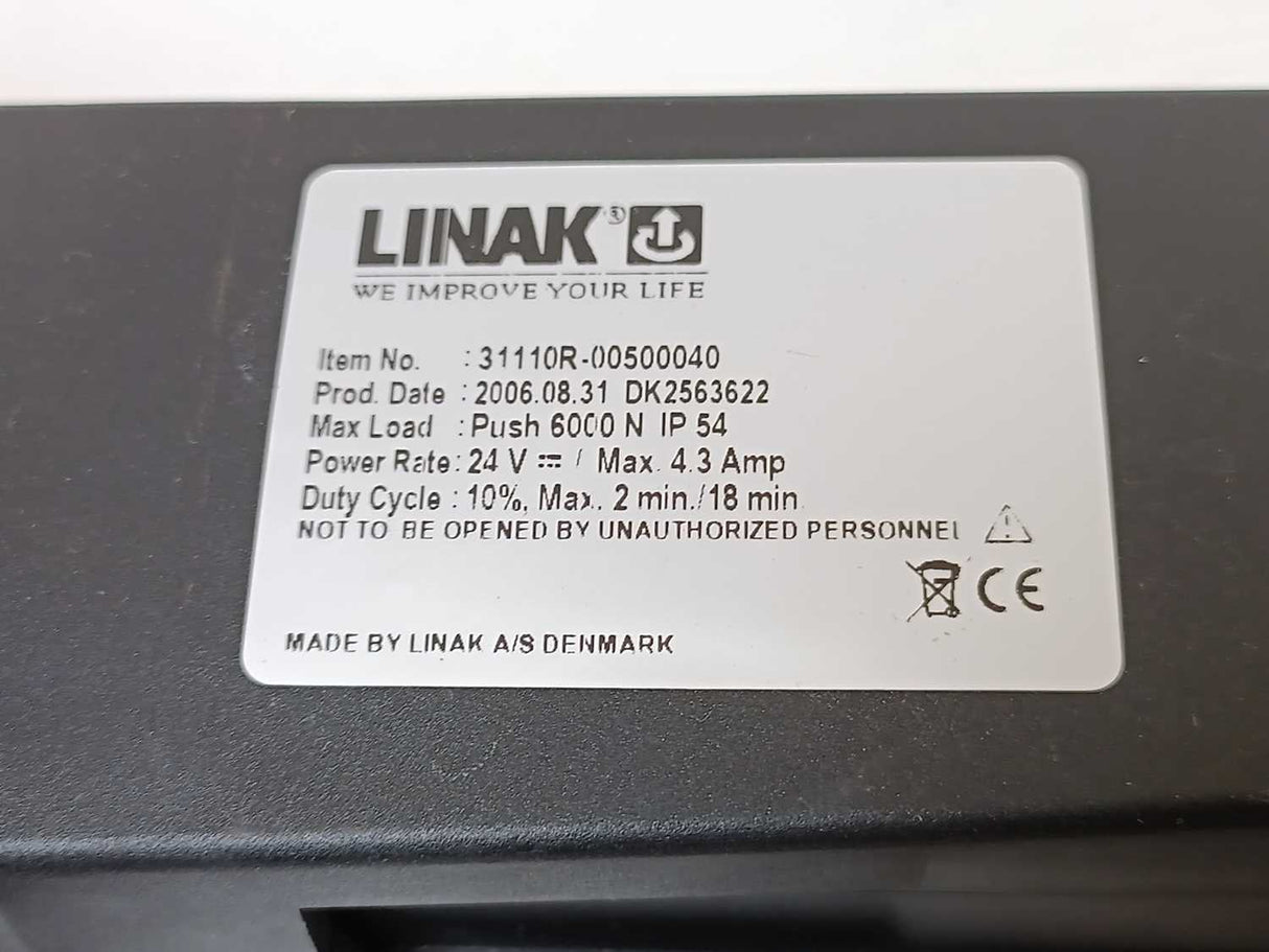 LINAK 31110R-00500040 LA31 24V Linear Actuator. Max load: Push 6000N