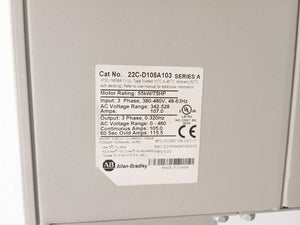 AB 22C-D105A103 Series A PowerFlex 400 - 55 kW (75 HP) AC Drive