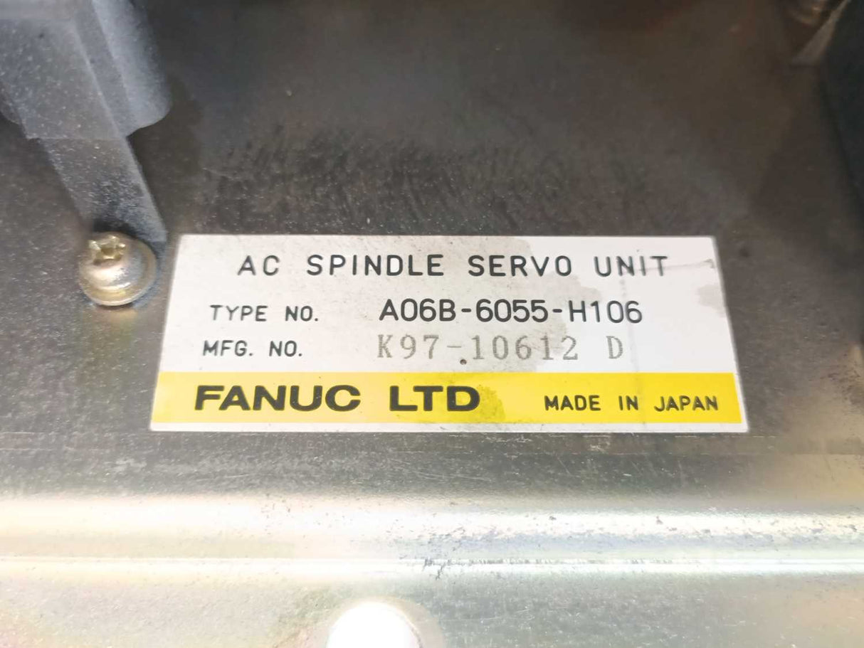 Fanuc A06B-6055-H106 AC Spindle Servo Unit