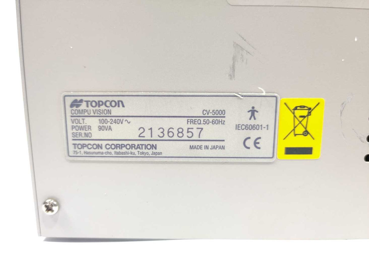 TOPCON CV-5000 Compu Vision Power Supply for CV-5000 system, tested ok