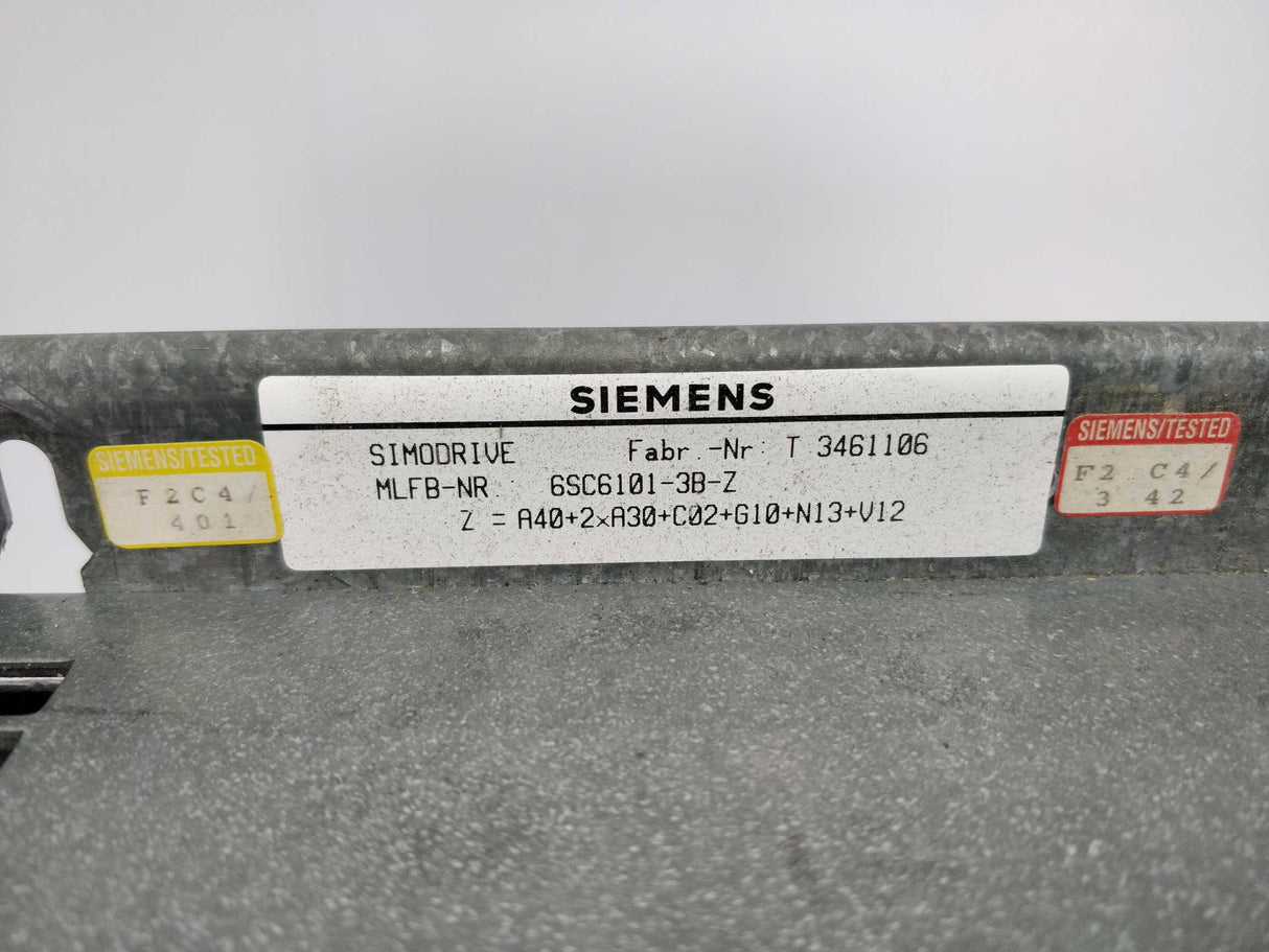 Siemens 6SC6101-3B-Z Simodrive Z=A40+2xA30+C02+G10+N13+V12