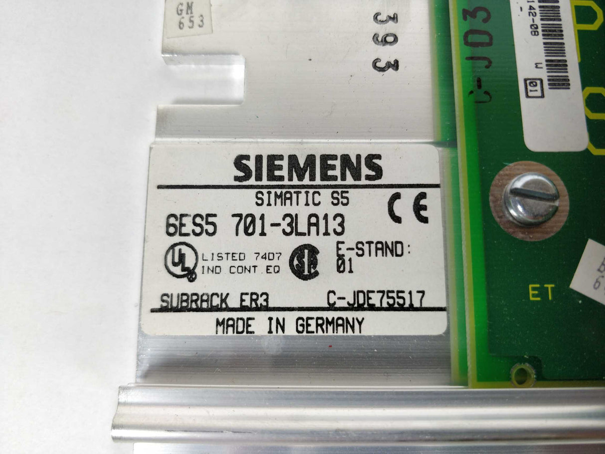 Siemens 6ES5701-3LA13 Simatic S5 E-stand 01