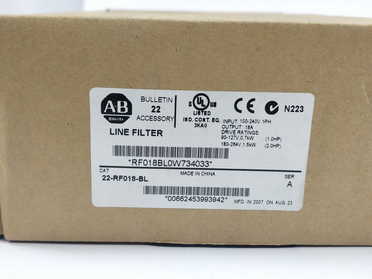 AB 22-RF018-BL Line filter Ser.A