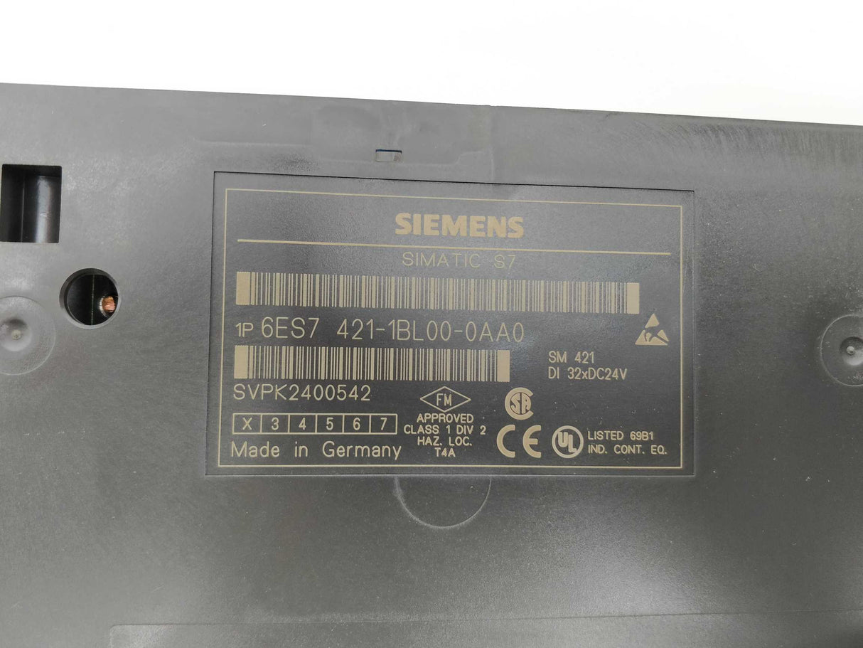 Siemens 6ES7421-1BL00-0AA0 SIMATIC S7-400, SM 421 DIGITAL INPUT MODULE