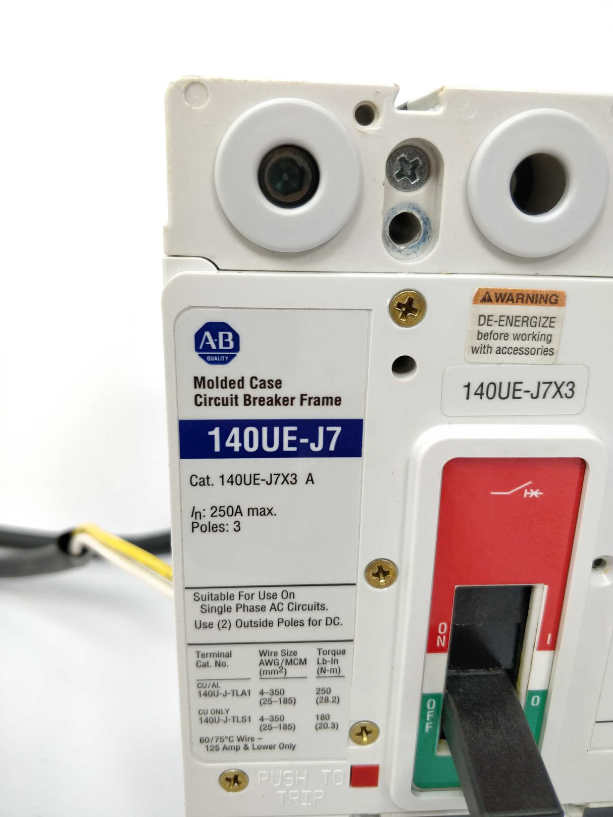 AB 140UE-J7X3 Ser.A Molded case circuit breaker frame