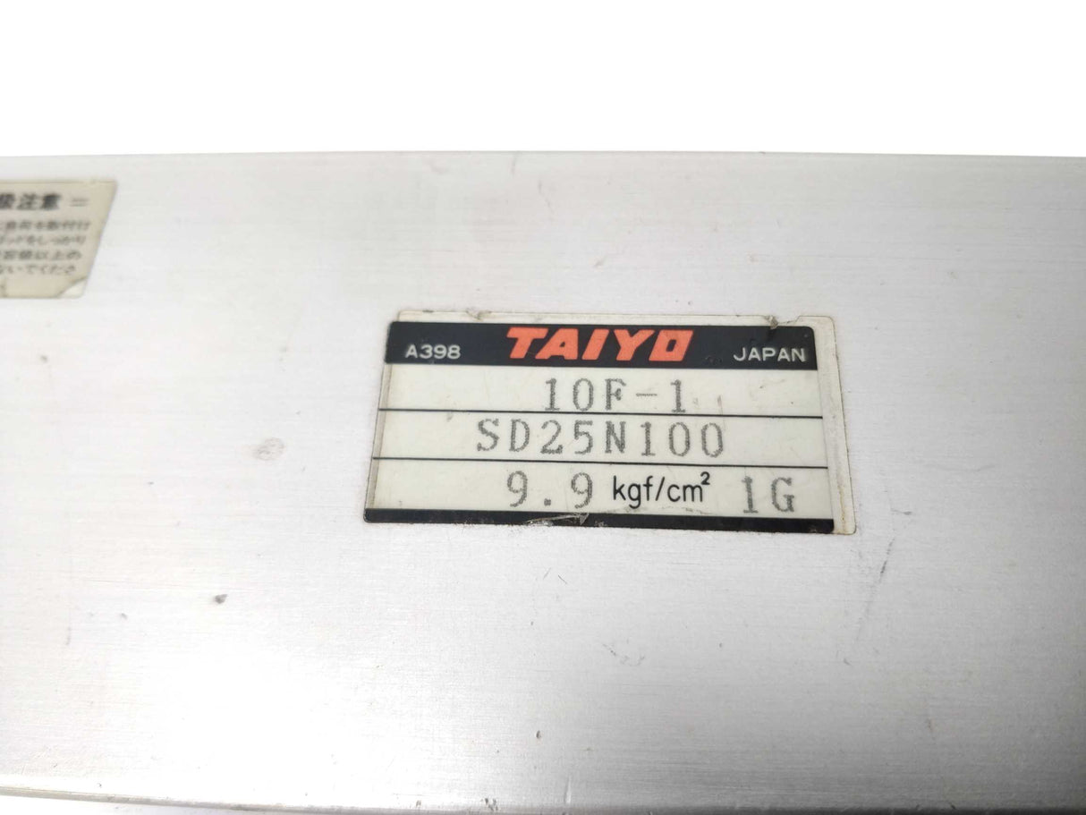 TAIYO 10F-1 SD25N100 Flat Type Air Cylinder