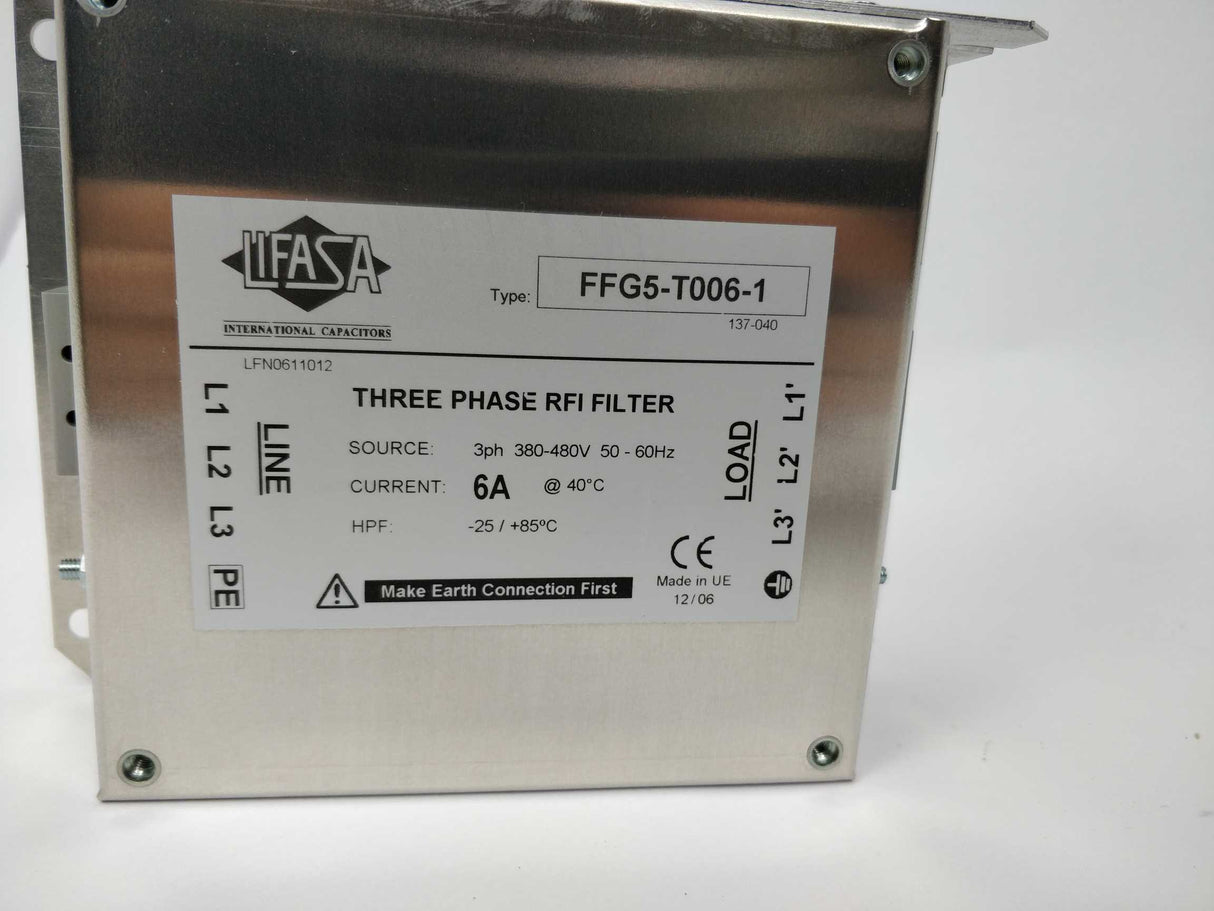 LIFASA FFG5-T006-1 Line Filter, New in box