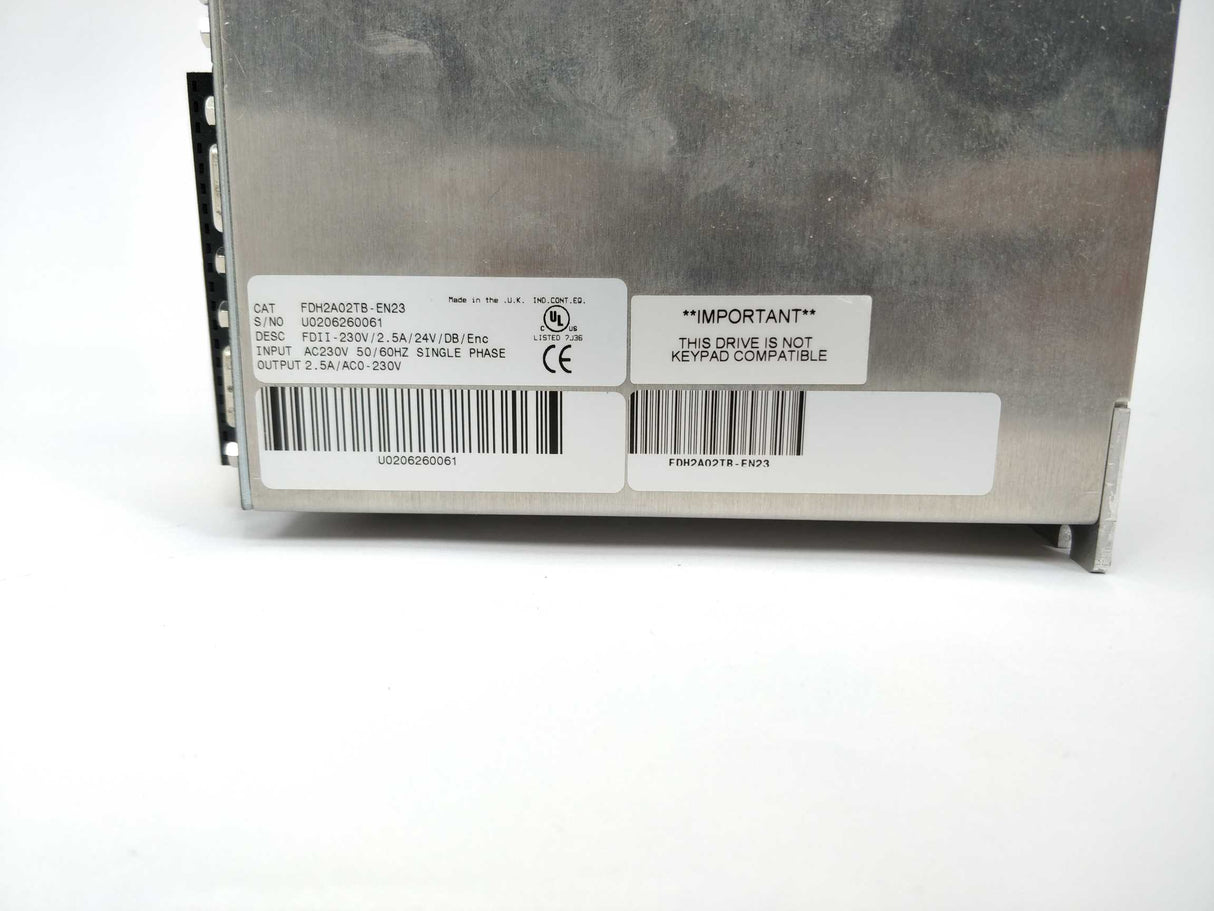 BALDOR FDH2A02TB-EN23 FDII-230V/2.5A/24V/DB/Enc