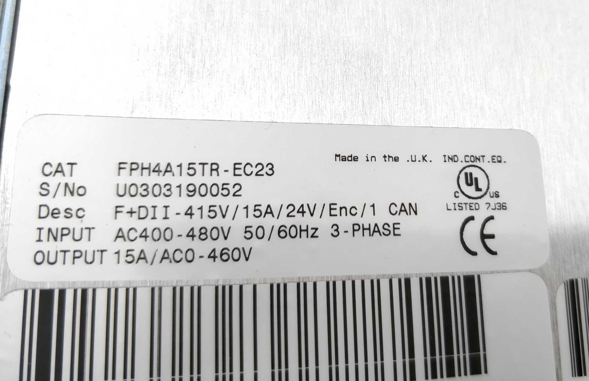 BALDOR FPH4A15TR-EC23 F+DII-450V/15A/24V/Enc/1CAN New in box