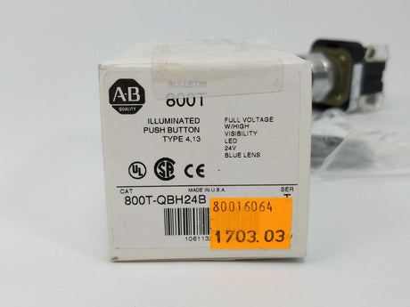 AB 800T-QBH24B Bulletin Push Button Type 4,13